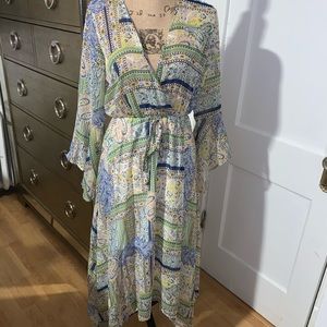 Haani asymmetrical paisley print summer dress